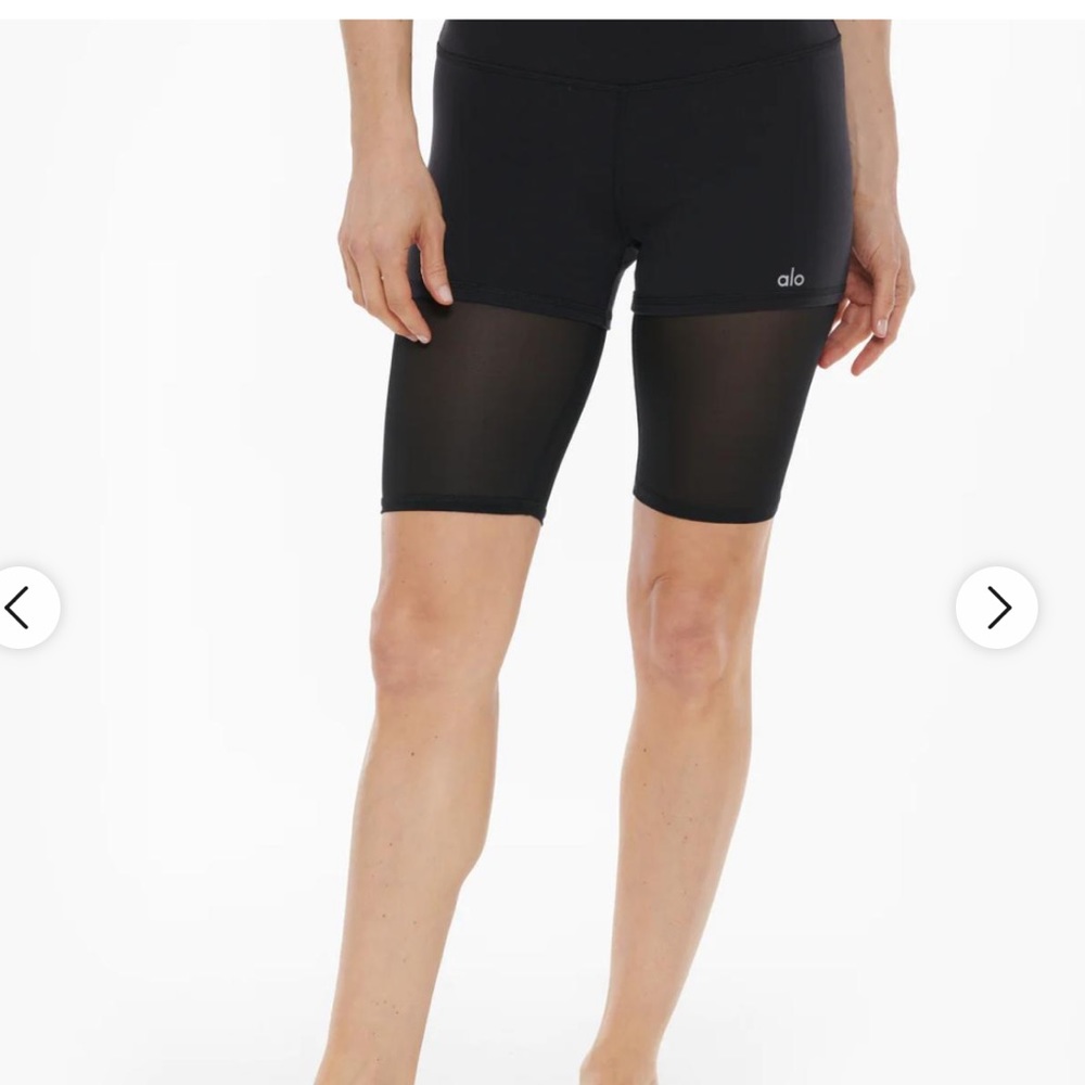 Alo Like New high waisted mesh biker shorts size S